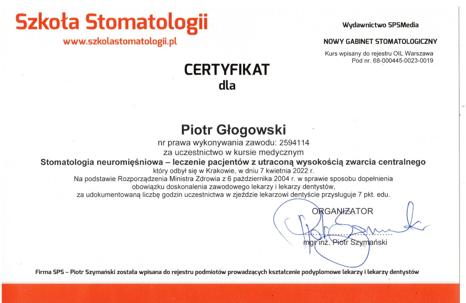 Certyfikat 23