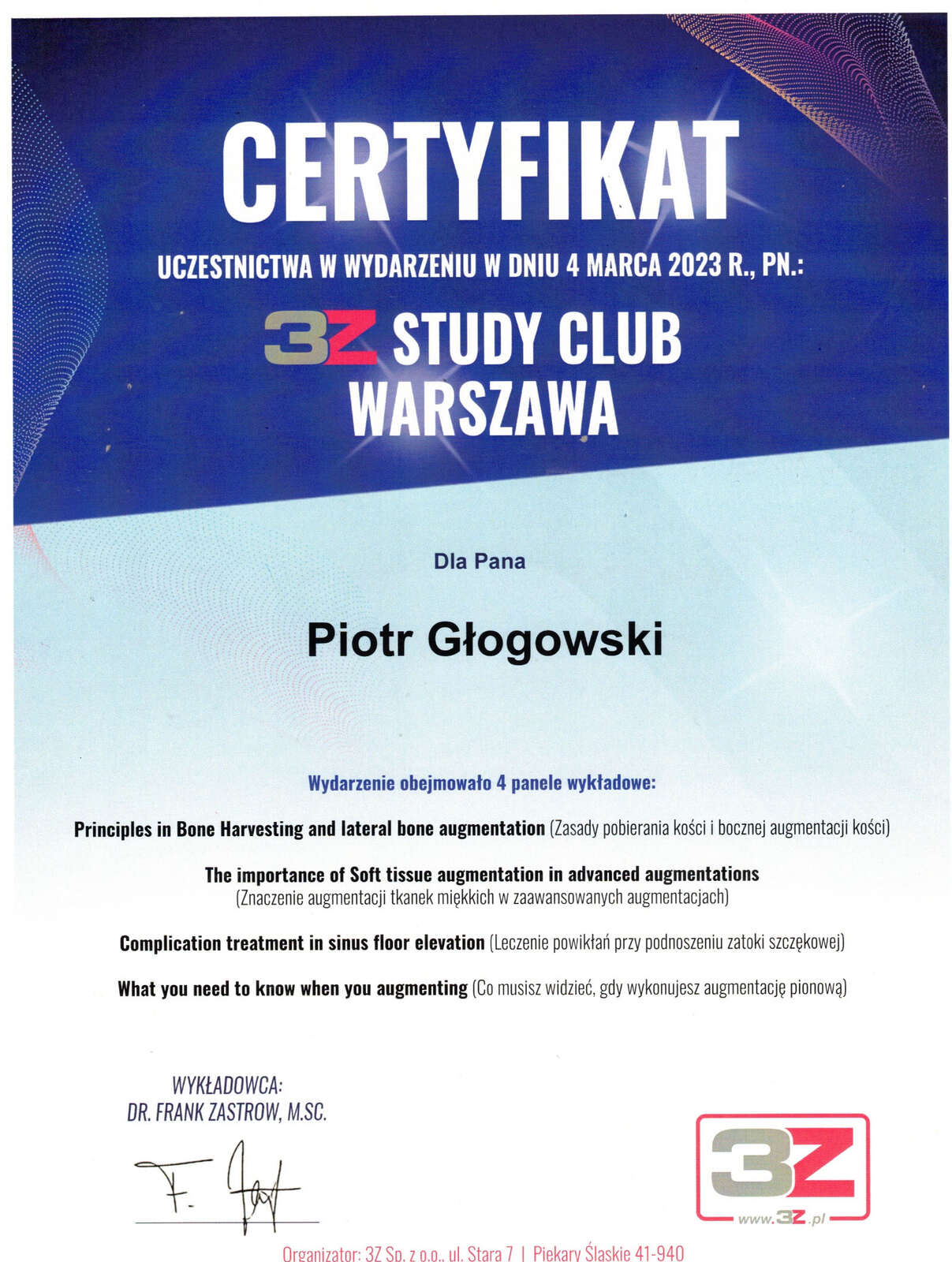 Certyfikat 20