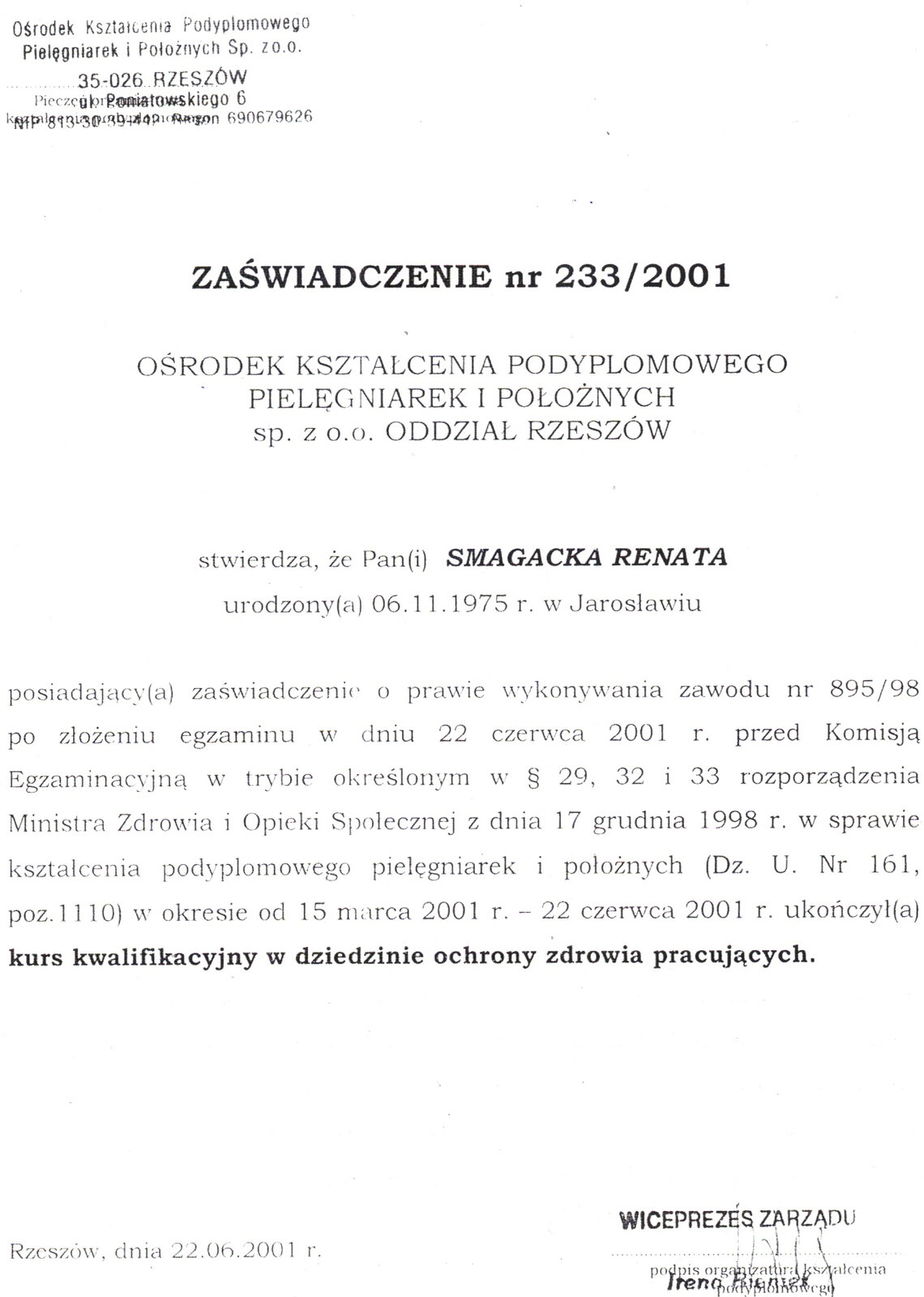 Certyfikat 3