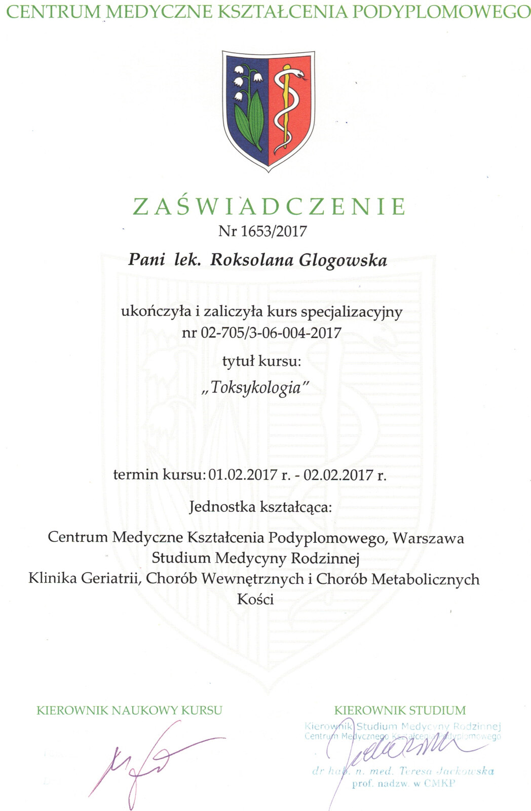 Certyfikat 44
