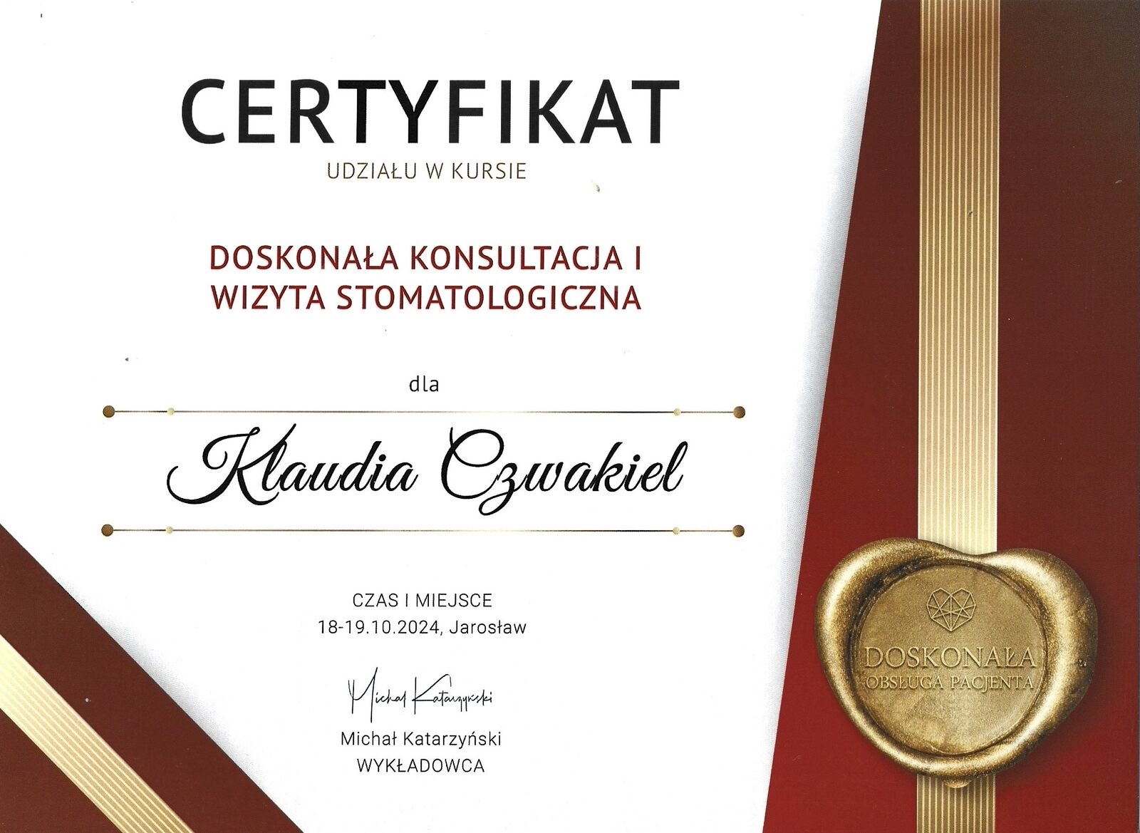 Certyfikat 1